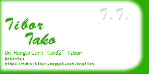 tibor tako business card